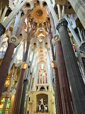 things to do in Madrid: day trip to Barcelona to see inside of Sagrada Familia