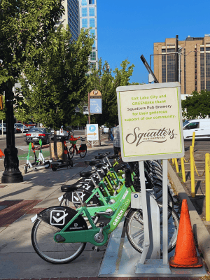 Go City Biking using a green bike is a great thing to do in Salt Lake with teenagers